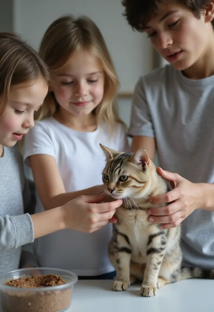 25 American Shorthair Cat Photos That Look Perfect for Families - 15. Bonding Through Care