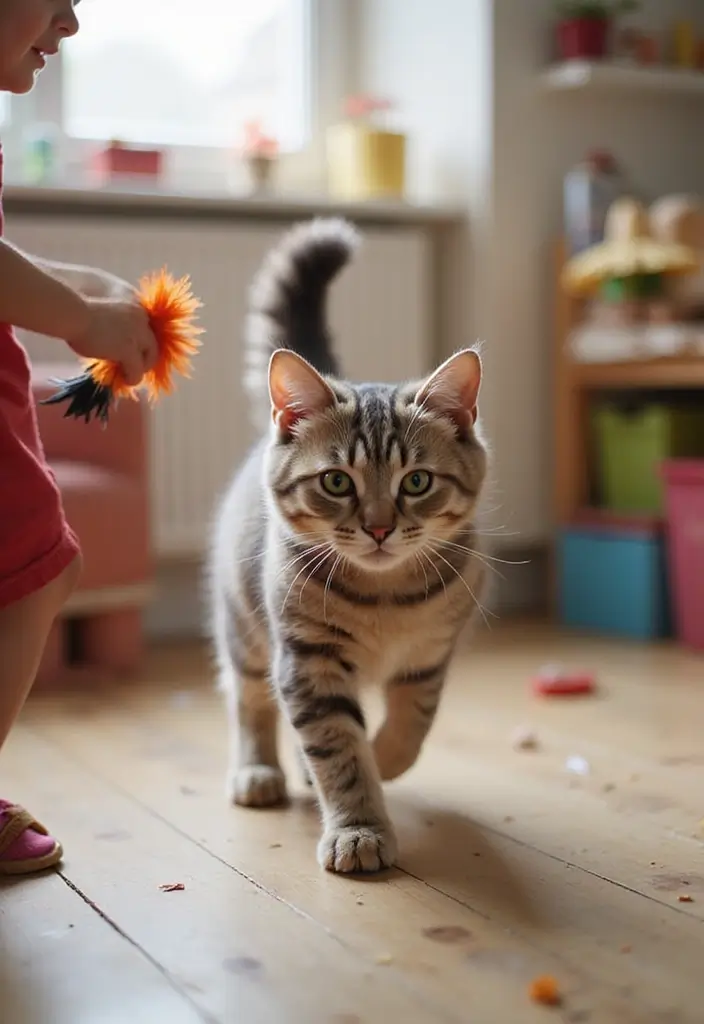 25 American Shorthair Cat Photos That Look Perfect for Families - 2. Playful Nature