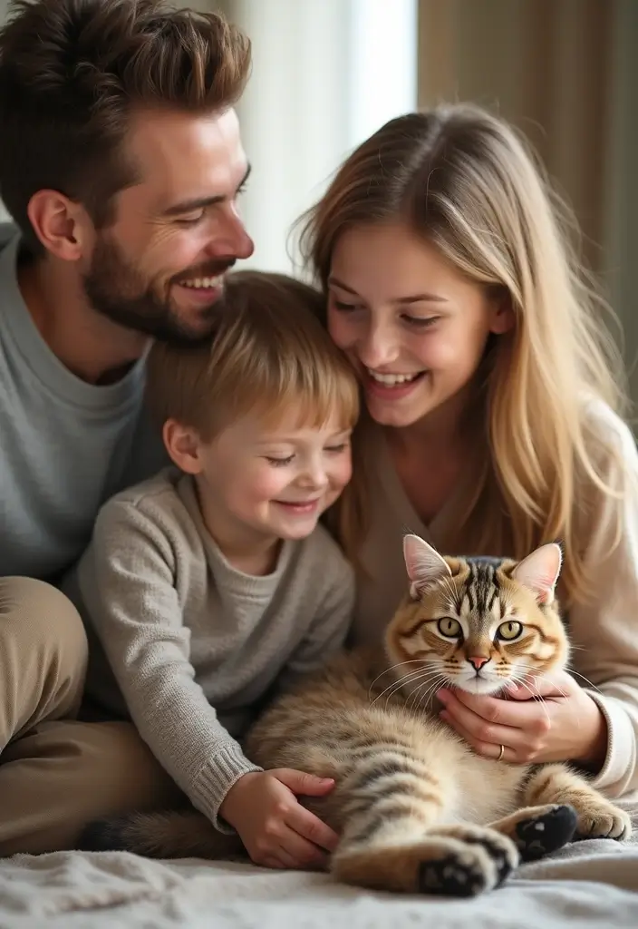 25 American Shorthair Cat Photos That Look Perfect for Families - 25. Cherishing the Moments