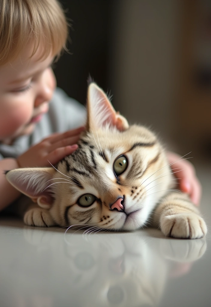 25 American Shorthair Cat Photos That Look Perfect for Families - 3. Gentle with Kids