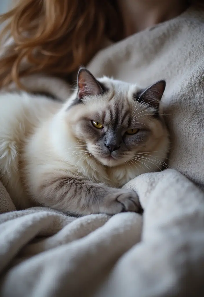 25 Blue Point Himalayan Cat Pictures and Grooming Tips - 22. The Joy of Cuddles