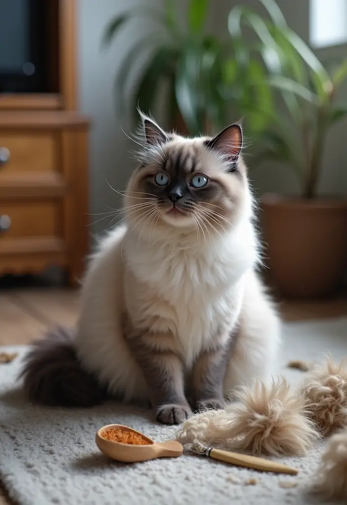 25 Blue Point Himalayan Cat Pictures and Grooming Tips - 23. Understanding Shedding