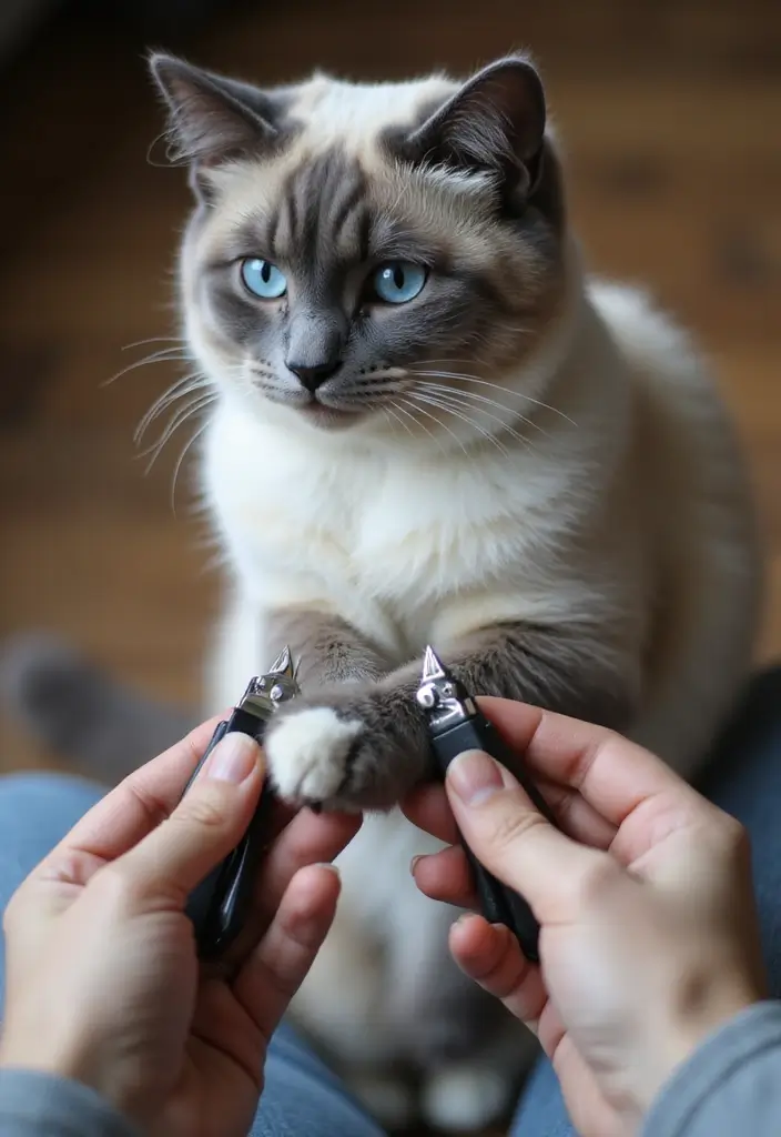 25 Blue Point Himalayan Cat Pictures and Grooming Tips - 4. Nail Trimming Techniques