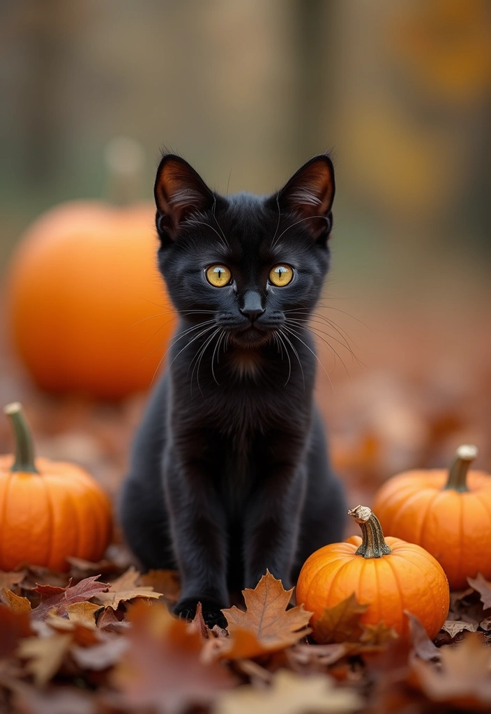 25 Elegant Bombay Cat Photos to Inspire Cat Lovers 10 25 Elegant Bombay Cat Photos to Inspire Cat Lovers - 10. Seasonal Themes