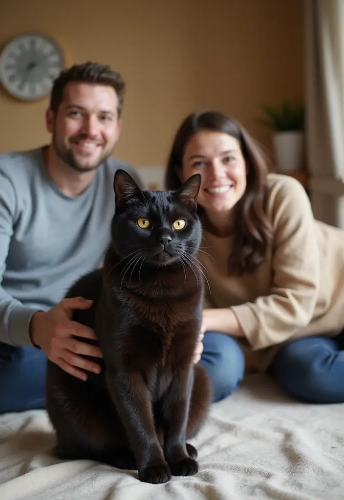 25 Elegant Bombay Cat Photos to Inspire Cat Lovers 15 25 Elegant Bombay Cat Photos to Inspire Cat Lovers - 15. The Family Photo