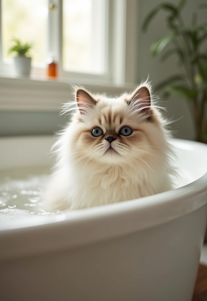 25 Flat Face Persian Cat Grooming Tips - 3. Bathing Basics