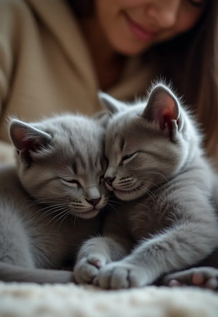 25 Russian Blue Cat Kittens Photos That Melt Your Heart - 13. The Perfect Companion