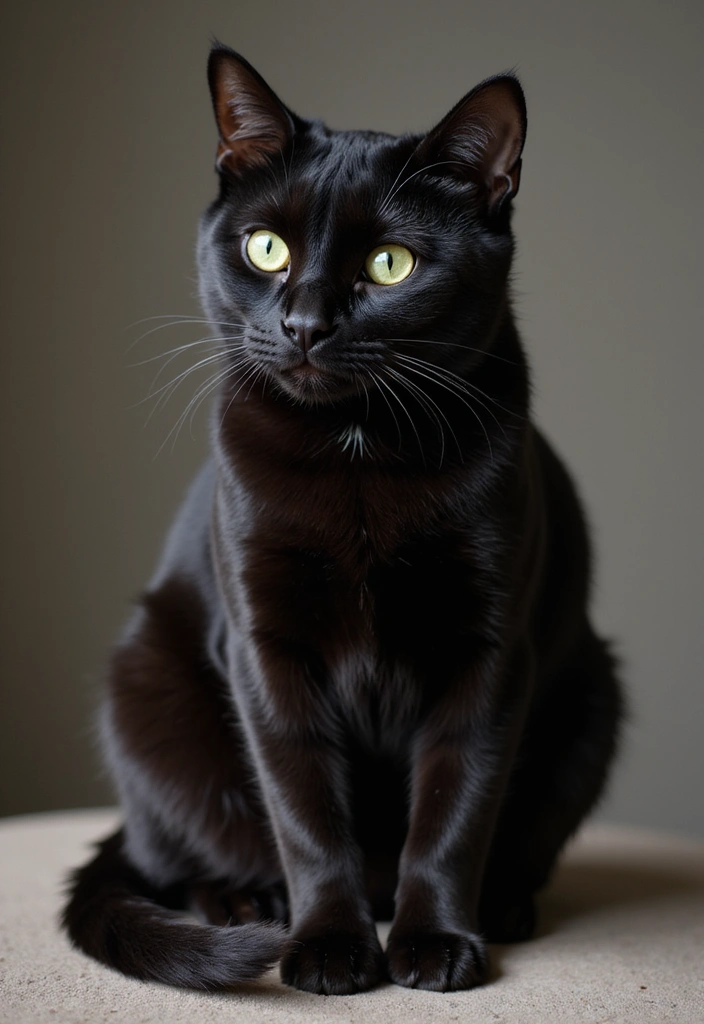 27 Captivating Black American Shorthair Cat Photos to See - 1. The Majesty of Black American Shorthairs