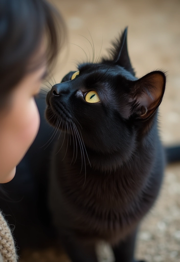 27 Captivating Black American Shorthair Cat Photos to See - 22. Understanding Your Cat's Signals