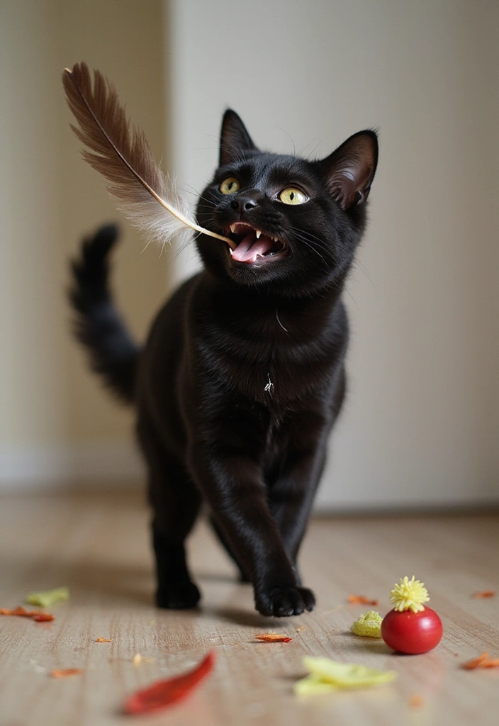 27 Captivating Black American Shorthair Cat Photos to See - 23. The Benefits of Regular Playtime