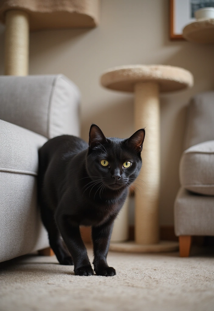 27 Captivating Black American Shorthair Cat Photos to See - 8. Creating a Safe Indoor Environment