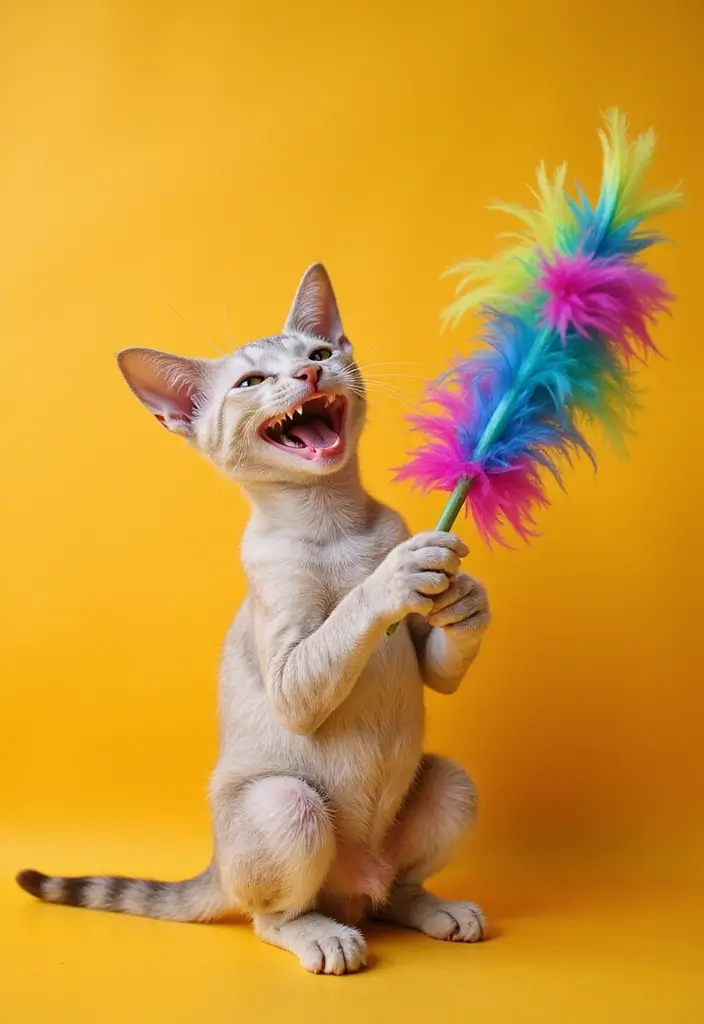 27 Cornish Rex Cat Pictures That Will Amaze You - 11. Cornish Rex and Their Favorite Toys