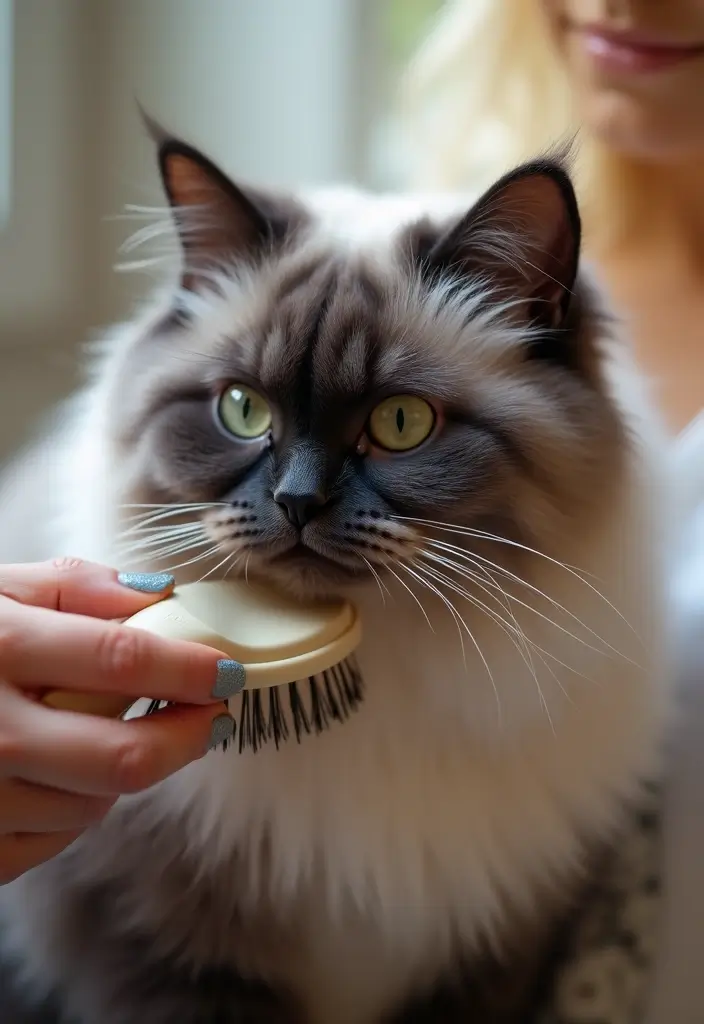 27 Grey Ragdoll Cat Pictures and Care Tips - 2. Daily Grooming Rituals