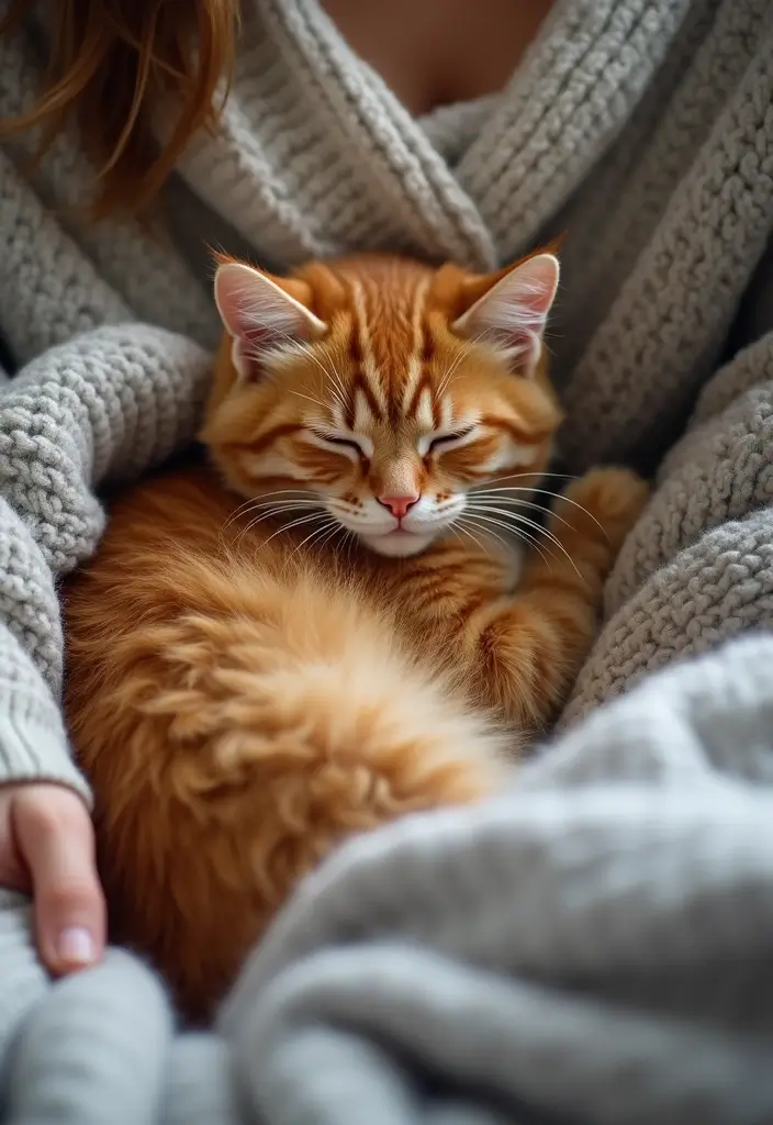 27 Stunning Somali Cat Pictures and Care Tips - 21. The Joy of Cuddling