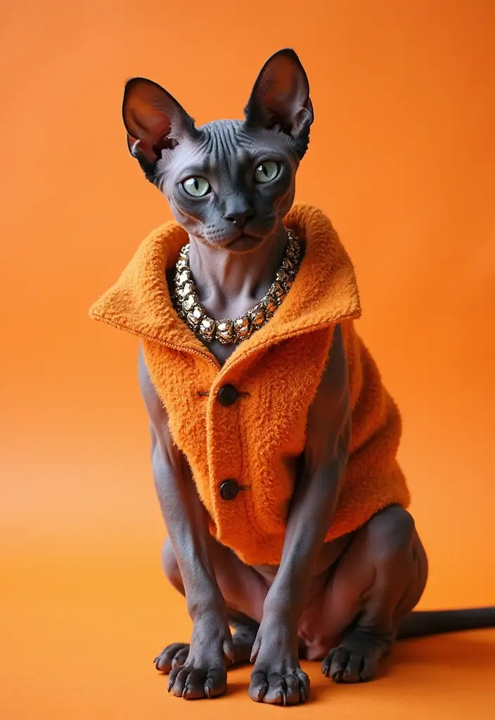 27 Unique Sphynx Cat Pictures That Look Magical - 13. Fashion Forward