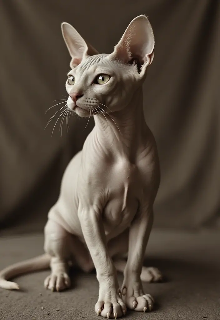 27 Unique Sphynx Cat Pictures That Look Magical - 20. Vintage Looks