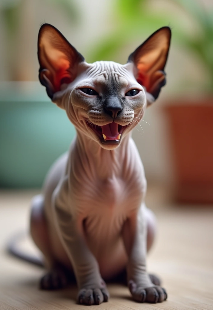27 Unique Sphynx Cat Pictures That Look Magical - 21. The Happy Cat