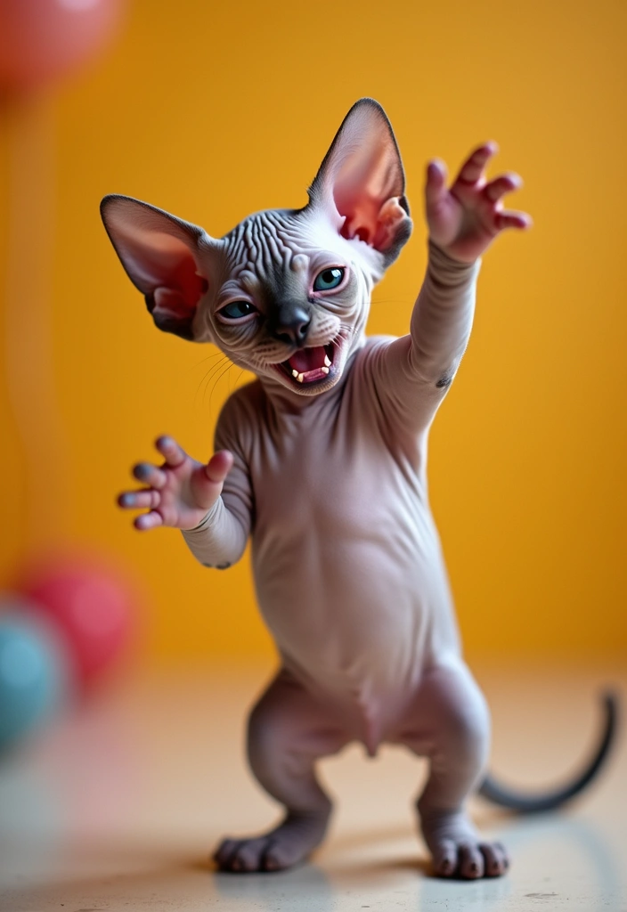 27 Unique Sphynx Cat Pictures That Look Magical - 26. The Playful Kitten