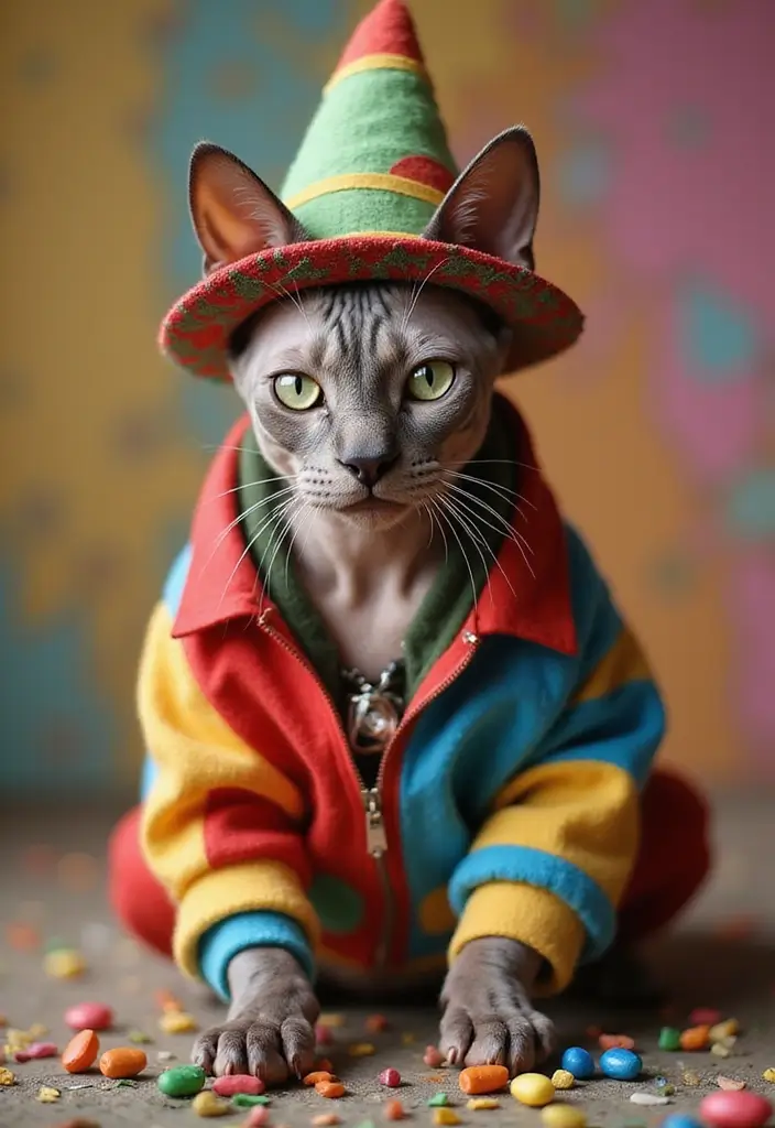 27 Unique Sphynx Cat Pictures That Look Magical - 7. Quirky Costumes