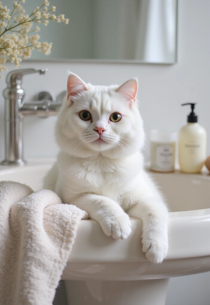 27 White Persian Cat Photos and Grooming Tips 3 27 White Persian Cat Photos and Grooming Tips - 3. Bathing Tips for White Persian Cats