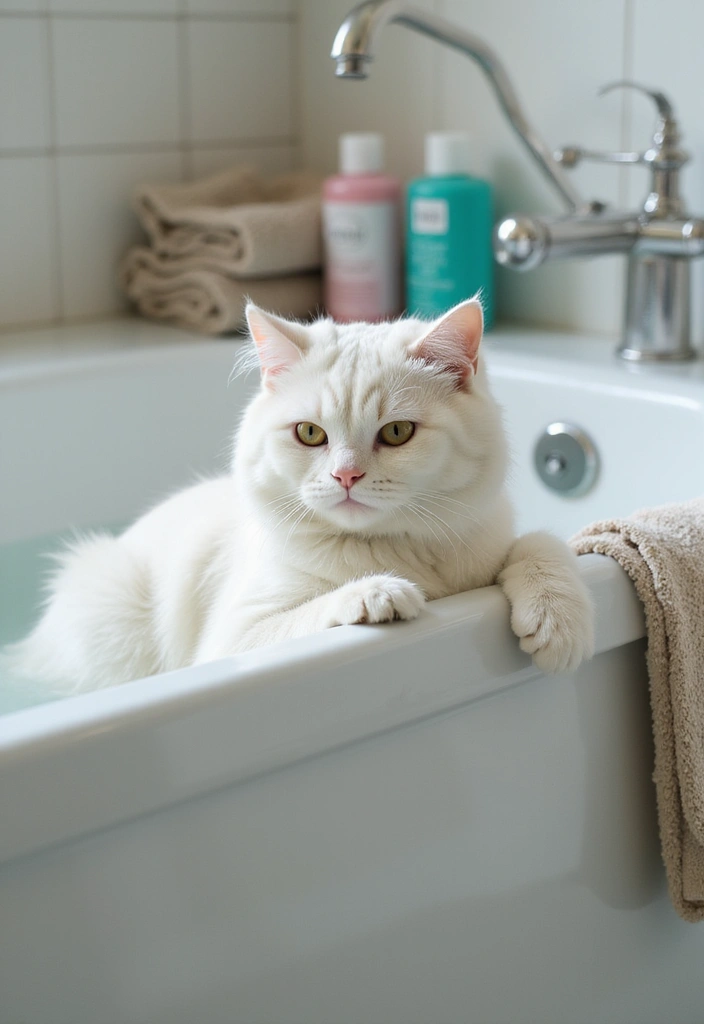 27 White Persian Cat Photos and Grooming Tips 9 27 White Persian Cat Photos and Grooming Tips - 9. Creating a Bath Routine