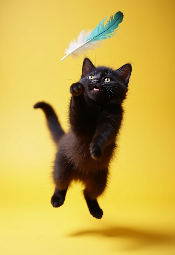28 Black Munchkin Cat Photos That Look Cute and Unique - 1. Pouncing Playtime