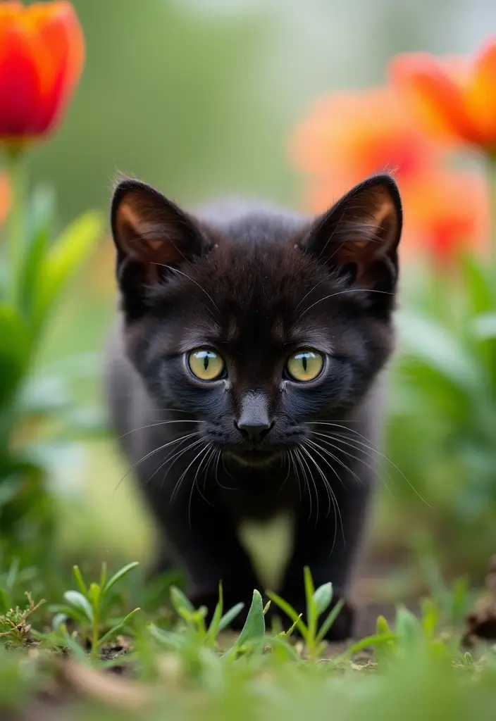 28 Black Munchkin Cat Photos That Look Cute and Unique - 11. Outdoor Adventures