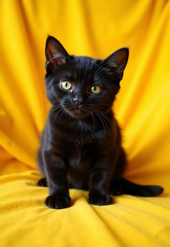 28 Black Munchkin Cat Photos That Look Cute and Unique - 6. Color Contrast