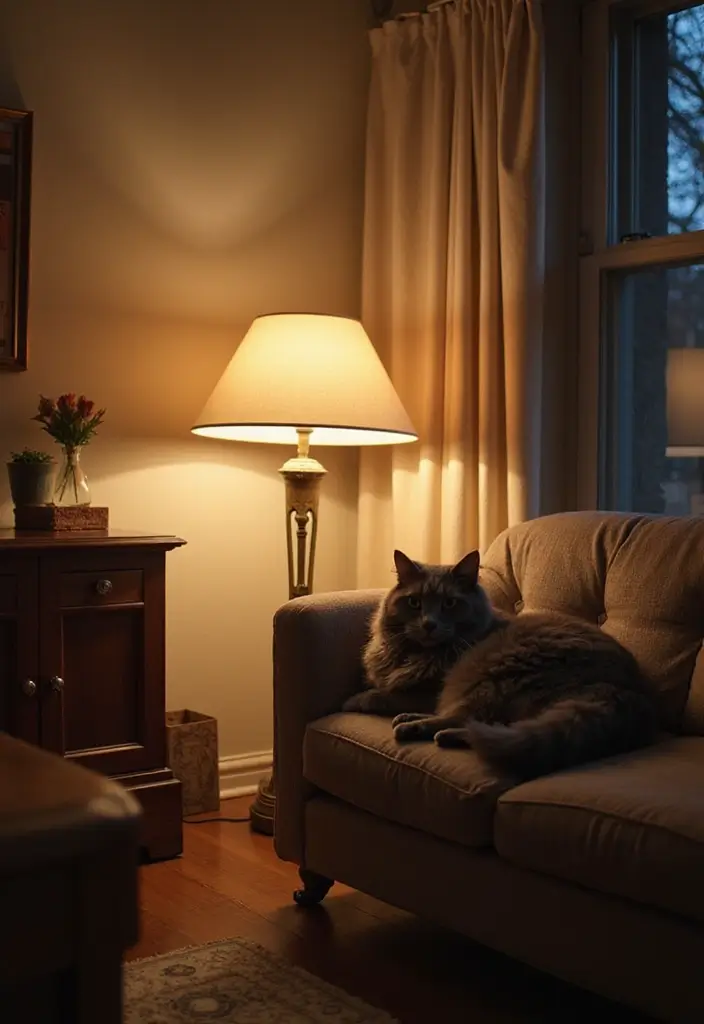 28 Grey Norwegian Forest Cat Pictures to Inspire Your Home 18 28 Grey Norwegian Forest Cat Pictures to Inspire Your Home - 18. Cat-Friendly Lighting