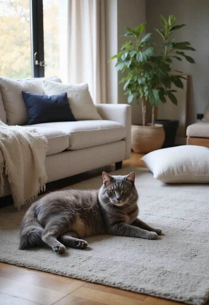 28 Grey Norwegian Forest Cat Pictures to Inspire Your Home 22 28 Grey Norwegian Forest Cat Pictures to Inspire Your Home - 22. Feline-Friendly Rugs