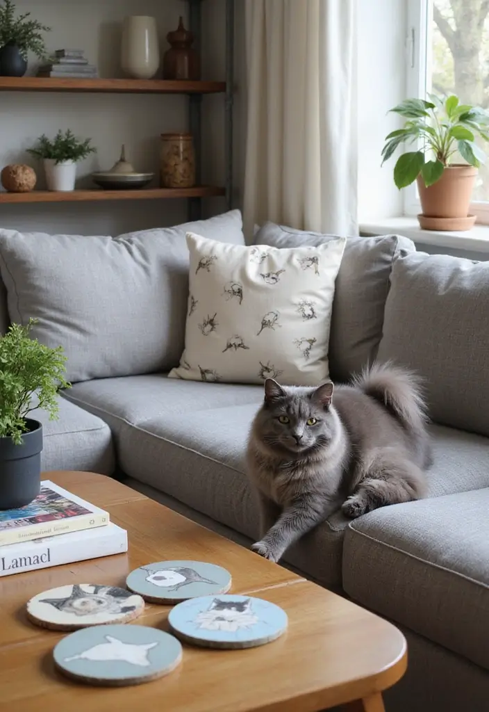 28 Grey Norwegian Forest Cat Pictures to Inspire Your Home 23 28 Grey Norwegian Forest Cat Pictures to Inspire Your Home - 23. Cat-Themed Accessories