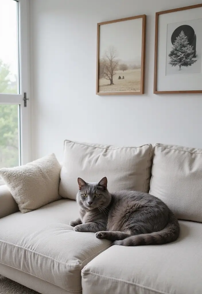 28 Grey Norwegian Forest Cat Pictures to Inspire Your Home 26 28 Grey Norwegian Forest Cat Pictures to Inspire Your Home - 26. Minimalist Cat Decor
