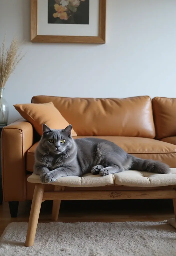 28 Grey Norwegian Forest Cat Pictures to Inspire Your Home 4 28 Grey Norwegian Forest Cat Pictures to Inspire Your Home - 4. Cat-Friendly Furniture