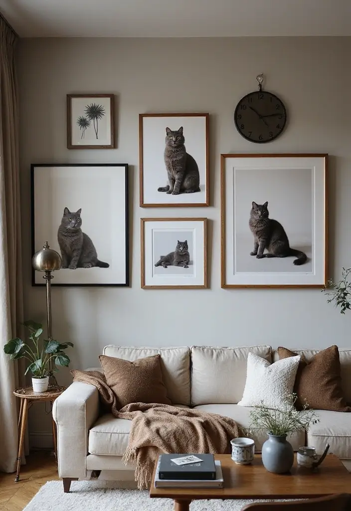 28 Grey Norwegian Forest Cat Pictures to Inspire Your Home 5 28 Grey Norwegian Forest Cat Pictures to Inspire Your Home - 5. Wall Art with Cat Themes
