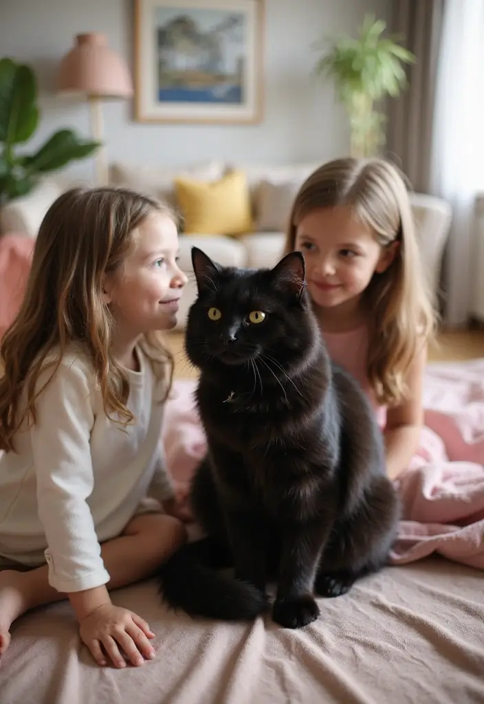 28 Norwegian Forest Cat Black Edition Photos and Tips 26 28 Norwegian Forest Cat Black Edition Photos and Tips - 22. Raising a Norwegian Forest Cat with Kids