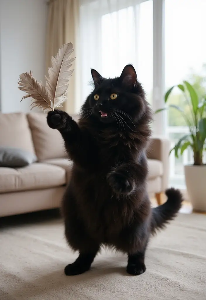 28 Norwegian Forest Cat Black Edition Photos and Tips 9 28 Norwegian Forest Cat Black Edition Photos and Tips - 9. Exercise Needs of Norwegian Forest Cats