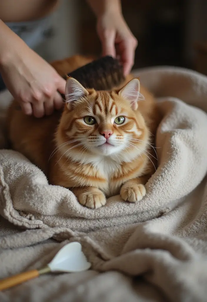 28 Persian Cat Grooming Tips and Color Ideas - 7. Grooming with Love