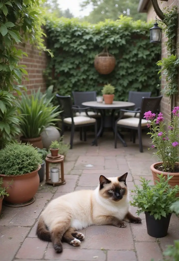 28 Tonkinese Cat Photos That Look Beautiful in Any Home - 12. The Outdoor Patio