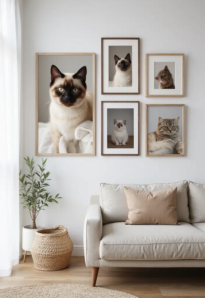 28 Tonkinese Cat Photos That Look Beautiful in Any Home - 13. The Unique Wall Art