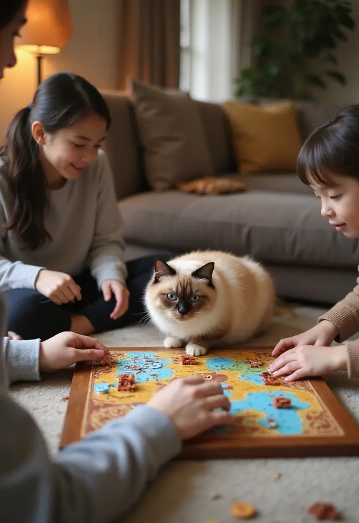 28 Tonkinese Cat Photos That Look Beautiful in Any Home - 23. The Cozy Family Game Room