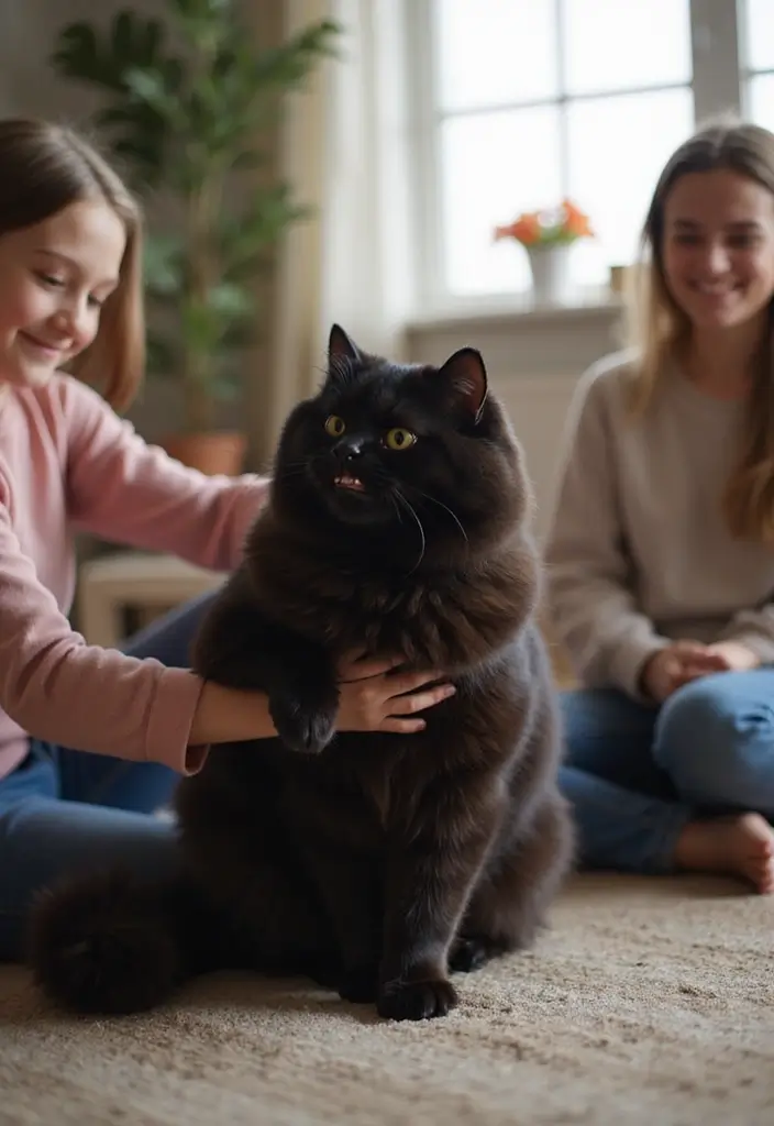 30 Black Persian Cat Pictures That Look Luxurious 11 30 Black Persian Cat Pictures That Look Luxurious - 11. Socializing with Style