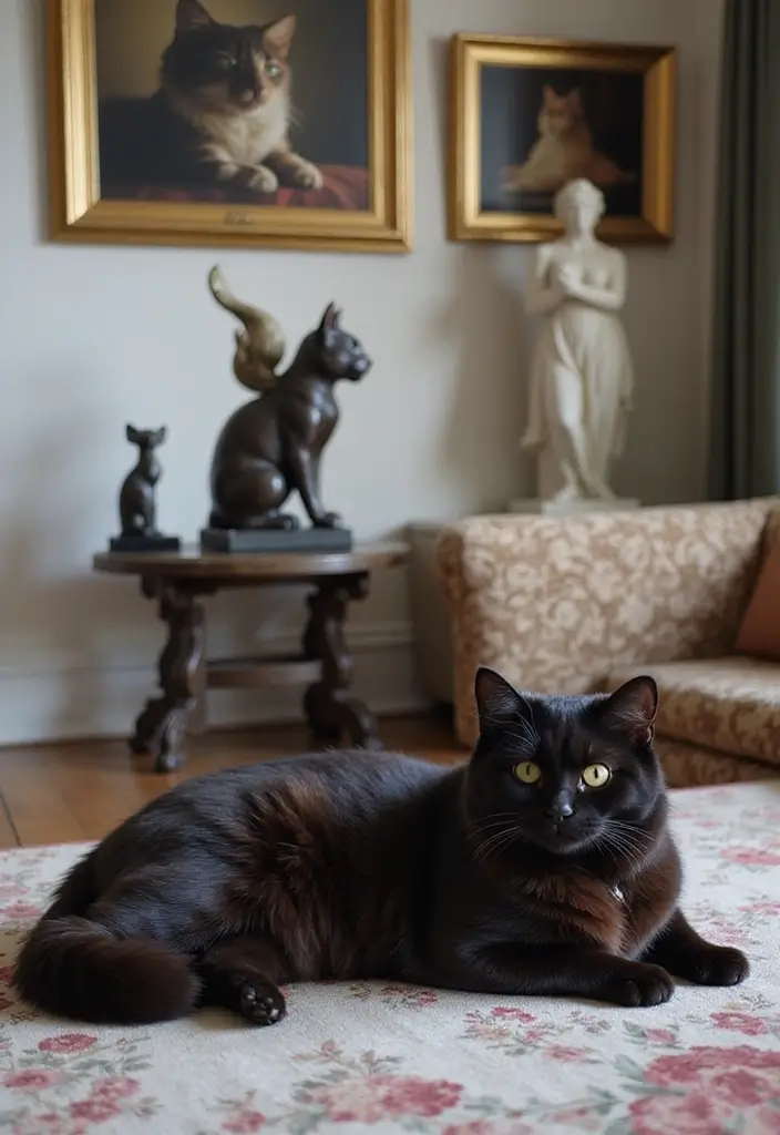 30 Black Persian Cat Pictures That Look Luxurious 16 30 Black Persian Cat Pictures That Look Luxurious - 16. Cat-Centric Decor