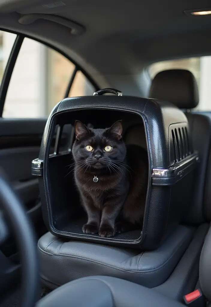 30 Black Persian Cat Pictures That Look Luxurious 17 30 Black Persian Cat Pictures That Look Luxurious - 17. Stylish Transport