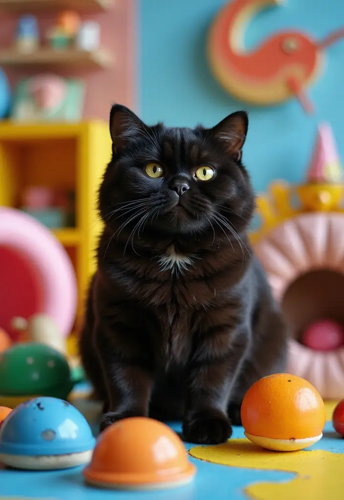 30 Black Persian Cat Pictures That Look Luxurious 19 30 Black Persian Cat Pictures That Look Luxurious - 19. Artistic Play