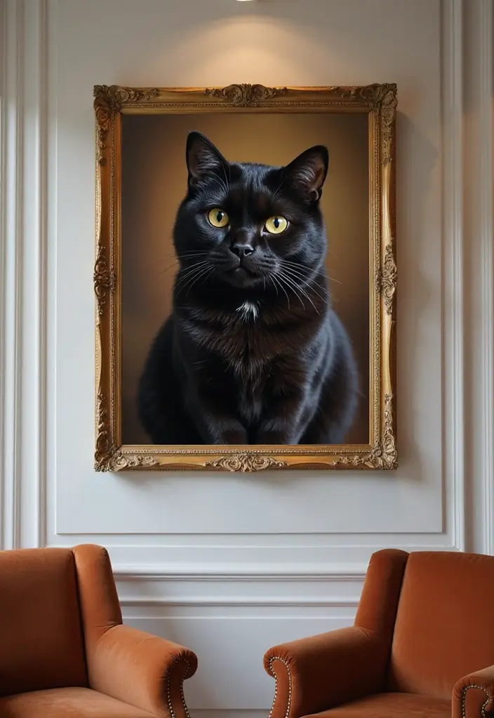 30 Black Persian Cat Pictures That Look Luxurious 21 30 Black Persian Cat Pictures That Look Luxurious - 21. Custom Cat Portraits