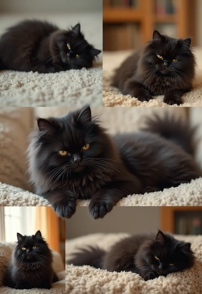 30 Black Persian Cat Pictures That Look Luxurious 29 30 Black Persian Cat Pictures That Look Luxurious - 29. Capturing Precious Moments