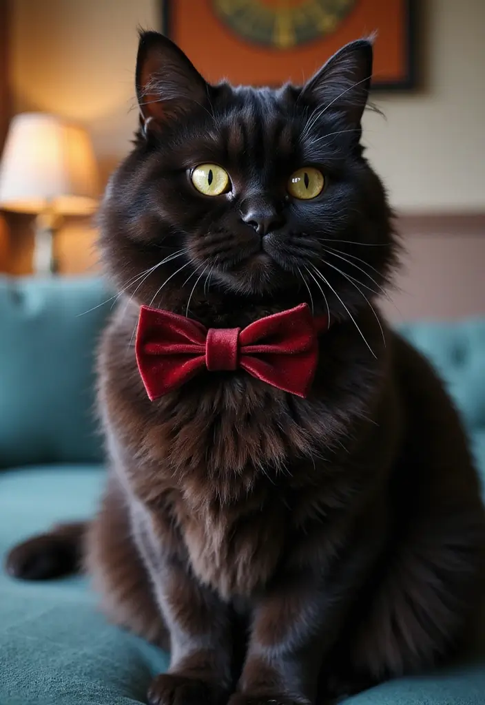 30 Black Persian Cat Pictures That Look Luxurious 5 30 Black Persian Cat Pictures That Look Luxurious - 5. Stylish Accessories