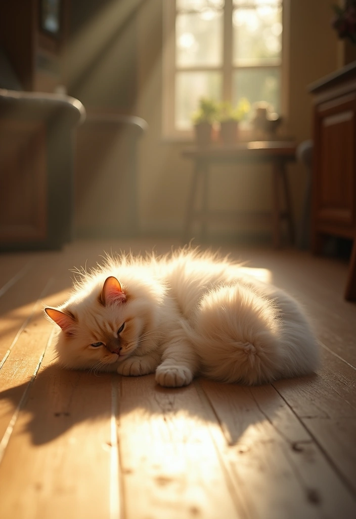 30 Cream Ragdoll Cat Photos That Look Adorable - 1. Fluffy Sunbathers