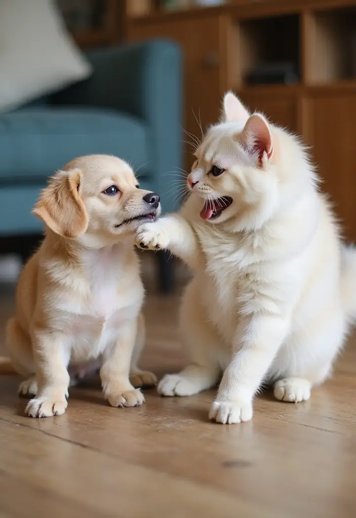 30 Cream Ragdoll Cat Photos That Look Adorable - 12. Dynamic Duo: With Other Pets