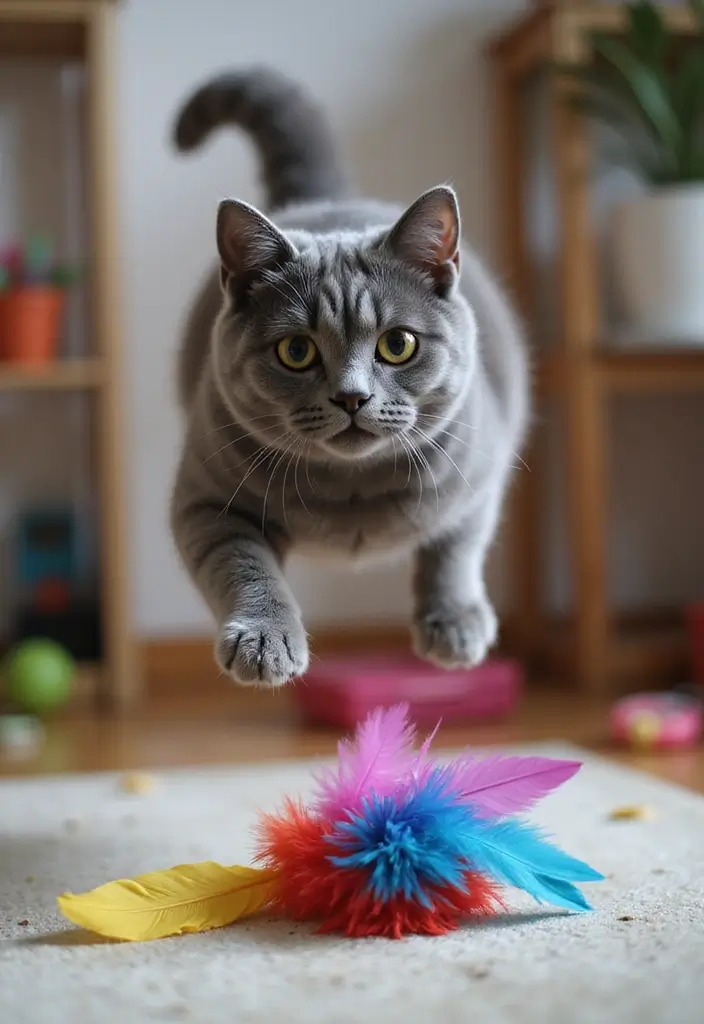 30+ Cute British Shorthair Cat Pictures Every Cat Lover Will Adore - 1. Playful Pounce